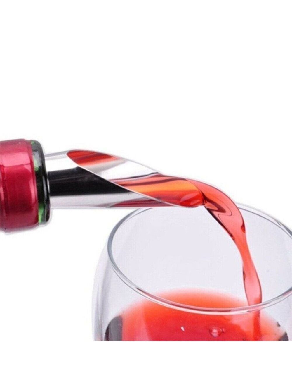 Stainless Steel Wine Drip Free Pourer w/ Bottle Stopper & Silicone Sealing Cap